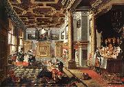 BASSEN, Bartholomeus van Renaissance Interior with Banqueters f painting